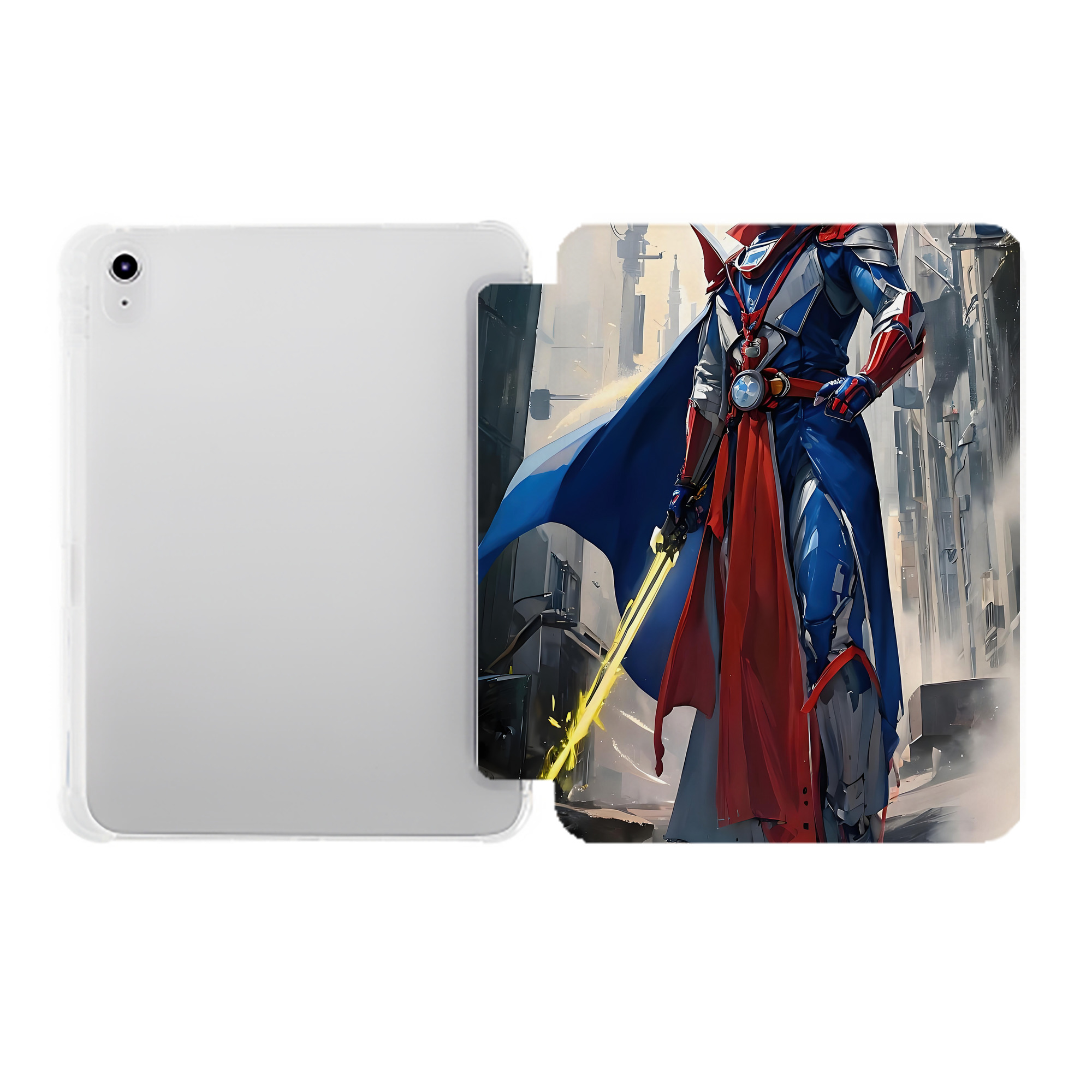 （画像用） ウルトラマン Ultraman IPad ケース ペン収納付き 三つ折りスタンド PUレザー×シリコン 対応機種9.5/10.5/10.9インチ
